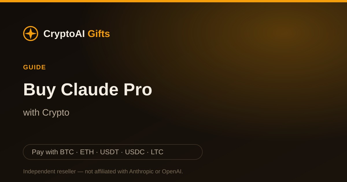 How to Buy Claude Pro with Crypto (BTC, USDT, and More)